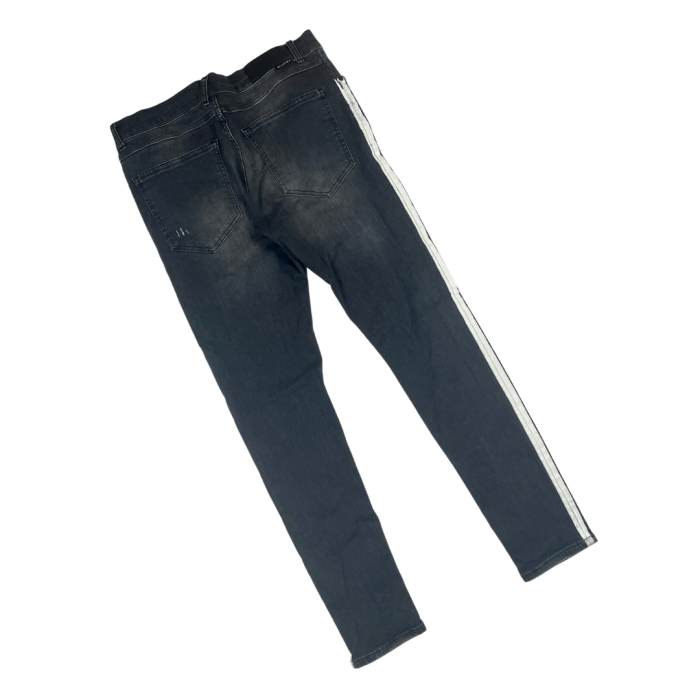 Religion czarne spodnie jeansowe distressed denim (M) - obrazek 2