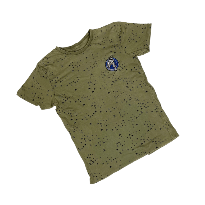 Reserved T-shirt khaki militarny vibe (M)