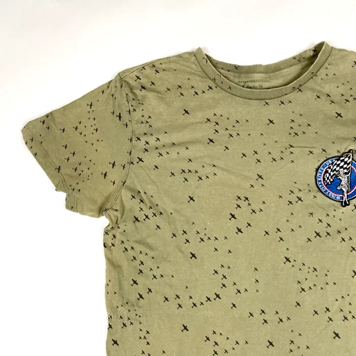 Reserved T-shirt khaki militarny vibe (M) - obrazek 4