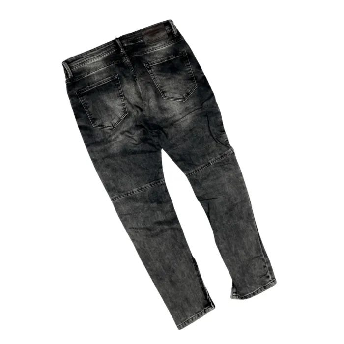 Leonardo Lopes czarne distressed spodnie jeansowe z dziurami streetwear (36) - obrazek 2