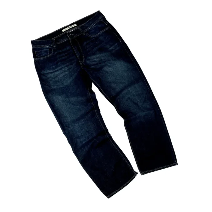 DKNY navy faded spodnie jeansowe denim (L/XL)