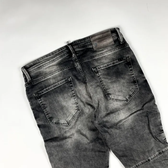 Leonardo Lopes czarne distressed spodnie jeansowe z dziurami streetwear (36) - obrazek 5