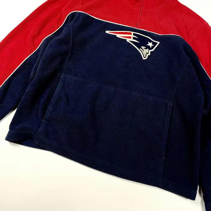 Reebok NFL New England Patriots zip polar zapinana bluza y2k 90s (M/L) - obrazek 3