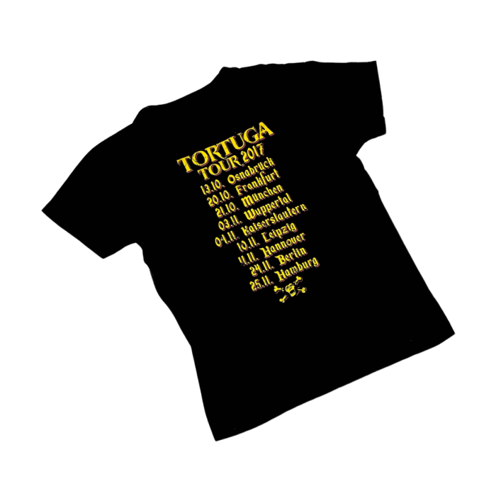 Tortuga 2017 Tour czarny T-shirt z dużym nadrukiem (S) - obrazek 2