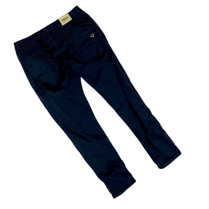 Please navy denim damskie spodnie jeasnowe z koralikami (M/L) - obrazek 2