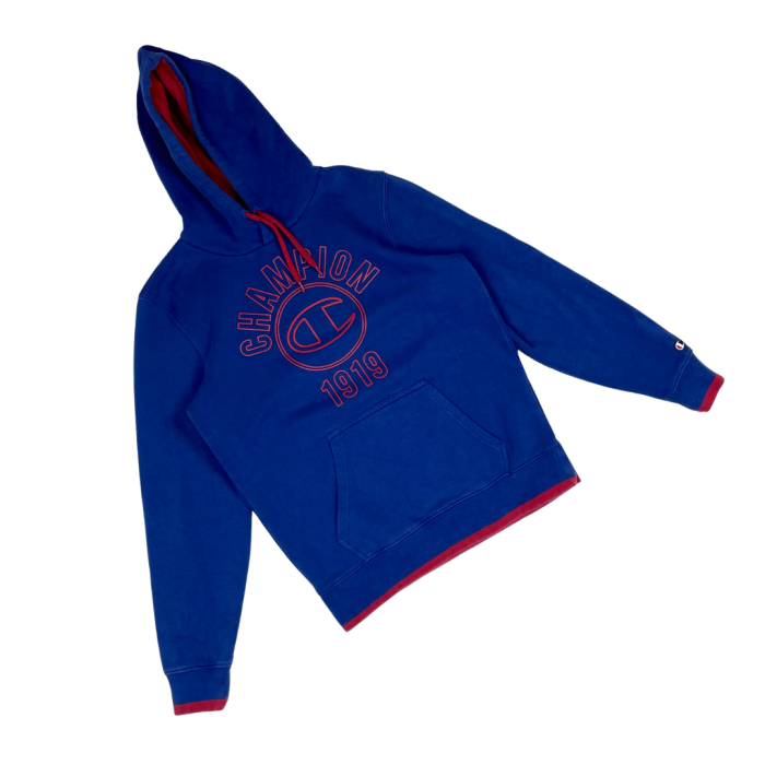 Champion hoodie niebieska bluza z kapturem (S/M)