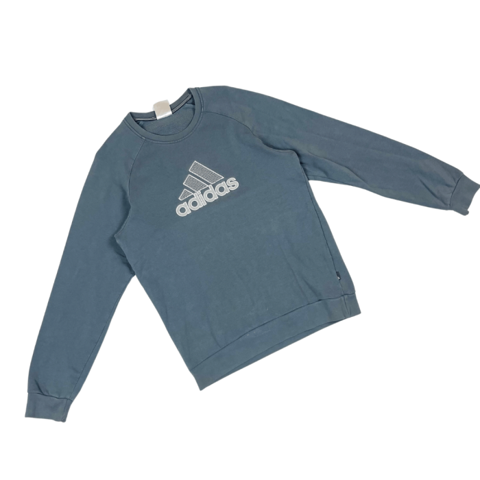 Vintage y2k Adidas spellout crewneck babyblue bluza (S/M)