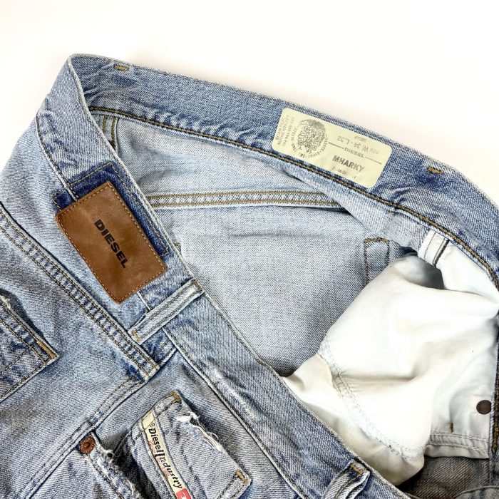 Vintage Diesel distressed spodnie jeansowe (L) - obrazek 3