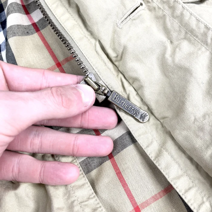 Burberry beżowy klasyczny płaszcz nova check vintage retro 90s (L/XL) Vintage Thrift Shop