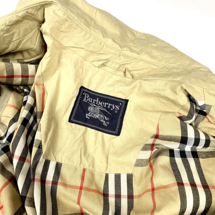 Burberry beżowy klasyczny płaszcz nova check vintage retro 90s (L/XL) Vintage Thrift Shop