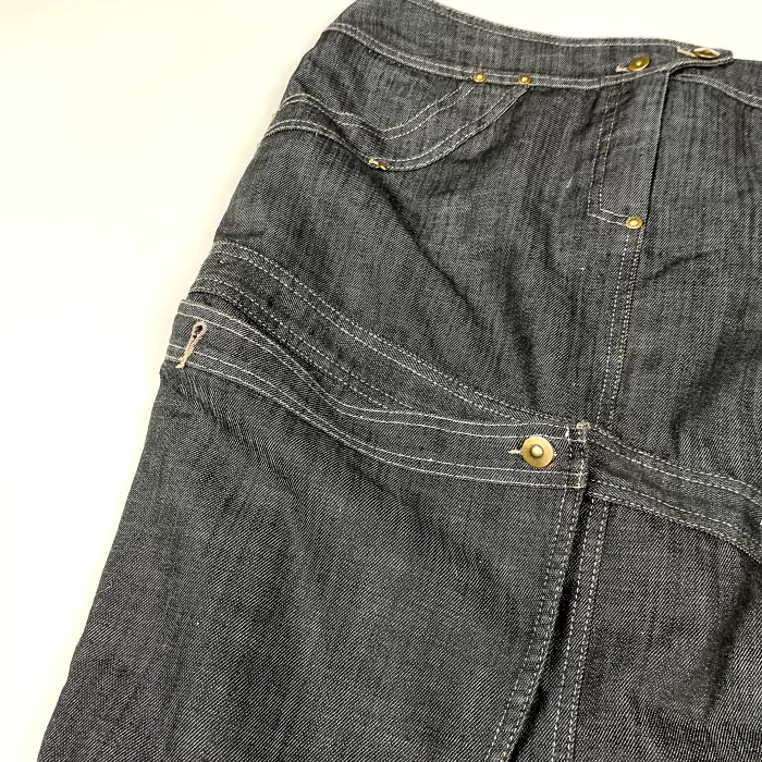 Vintage spódnica midi denim edgy y2k 90s (S/M) - obrazek 4