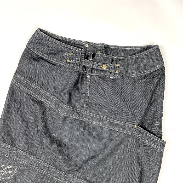 Vintage spódnica midi denim edgy y2k 90s (S/M) - obrazek 5