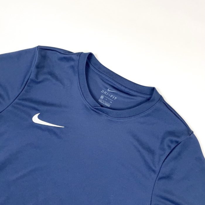 Nike navy sportowy T-shirt z haftem (S/M) - obrazek 3