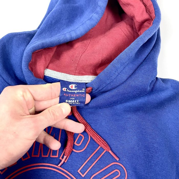 Champion hoodie niebieska bluza z kapturem (S/M) - obrazek 3