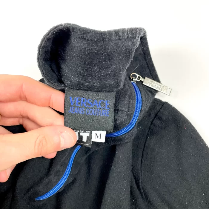 Versace Jeans zapinany polarek 1/4 zip sweter (S/M) - obrazek 6