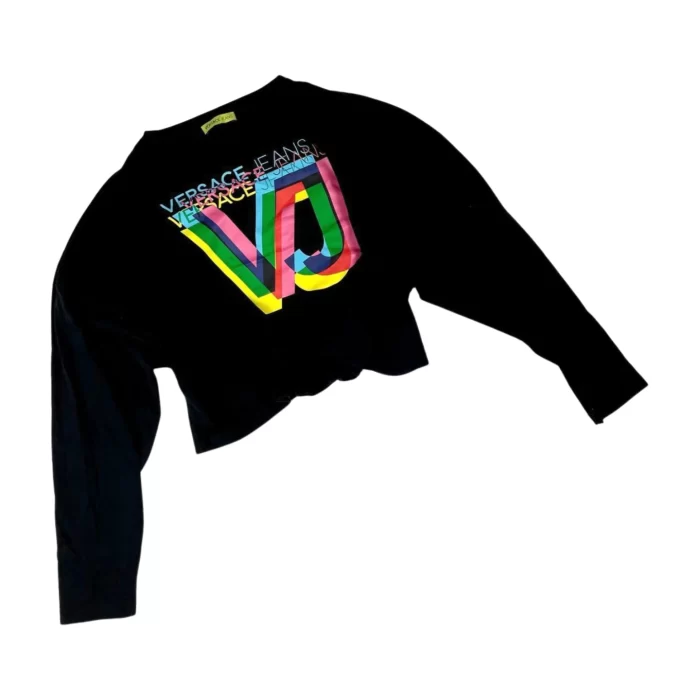 Versace Jeans cropped longsleeve koszulka z długim rękawem (M)