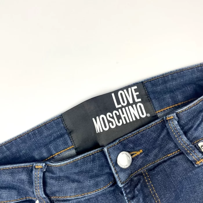 Love Moschino navy denim spodnie jeansowe rozmiar 26 (S) - obrazek 5