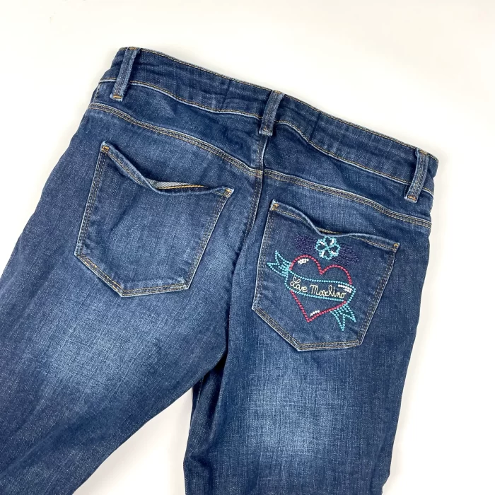 Love Moschino navy denim spodnie jeansowe rozmiar 26 (S) - obrazek 3