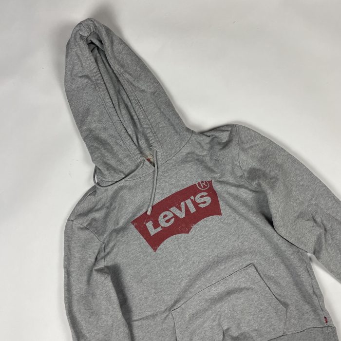 Levi's szara bluza z kapturem hoodie streetwear y2k retro vintage (S/M) - obrazek 3