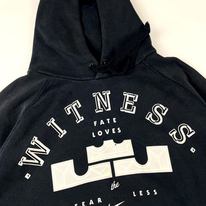 Nike Witness University hoodie navy bluza z kapturem z dużym nadrukiem boxy (M/L) - obrazek 4