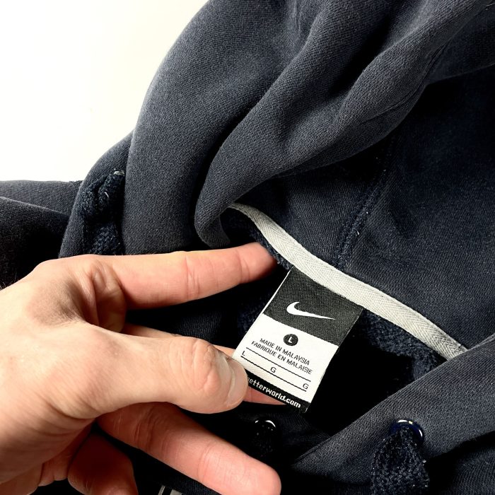 Nike Witness University hoodie navy bluza z kapturem z dużym nadrukiem boxy (M/L) - obrazek 5