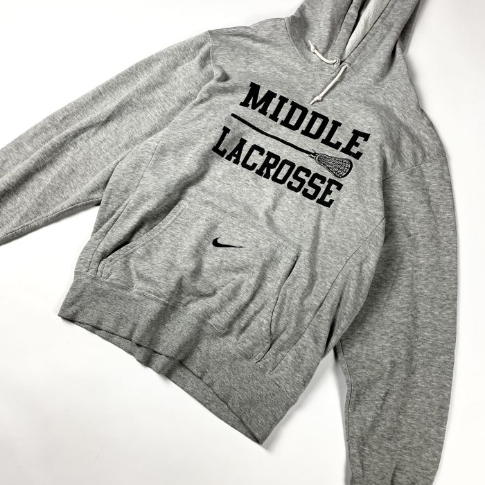 Nike Middle Lacrosse university hoodie bluza z kapturem z dużym nadrukiem (S/M) - obrazek 3