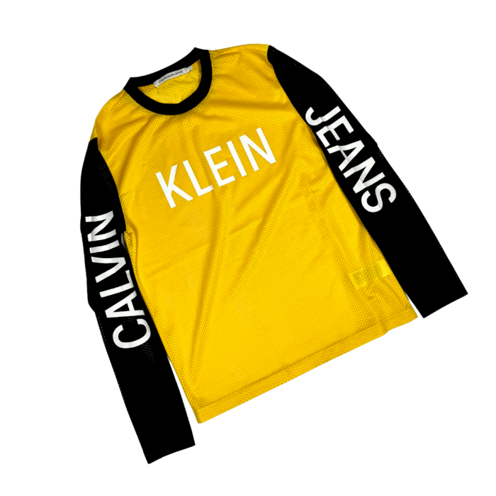 Calvin Klein koszulka z długim rękawem bluzka z nadrukami streetwear (S/M)