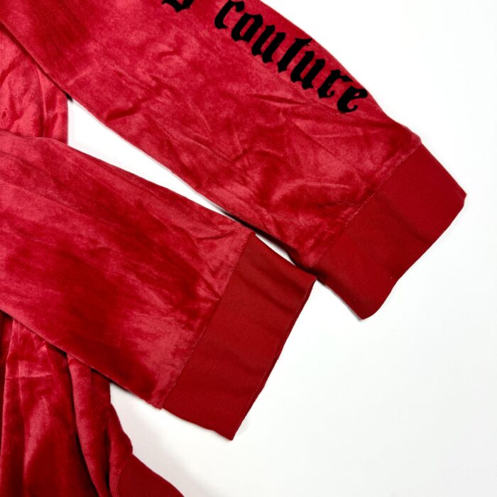 Juicy Couture hoodie bluza z kapturem z dużymi nadrukami oversize 90s y2k (M) - obrazek 4