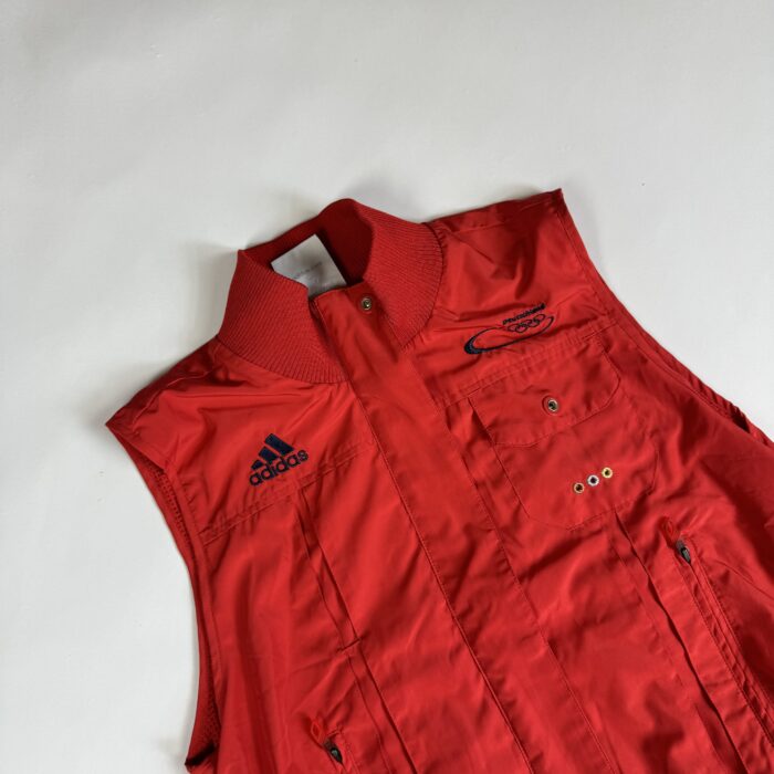 Adidas vintage kamizelka vest zip kurtka olimpijska Niemcy (M) - obrazek 3