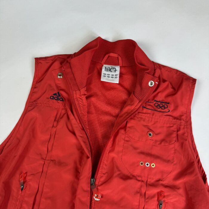 Adidas vintage kamizelka vest zip kurtka olimpijska Niemcy (M) - obrazek 4