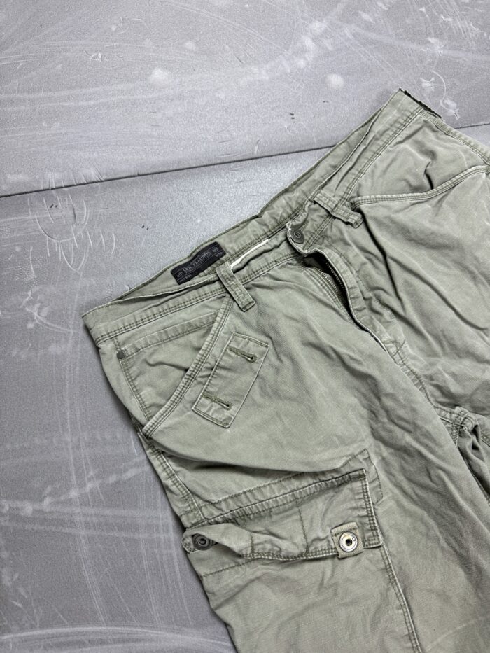 Vintage cargo khaki szorty (L) - obrazek 3