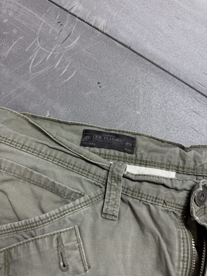 Vintage cargo khaki szorty (L) - obrazek 4