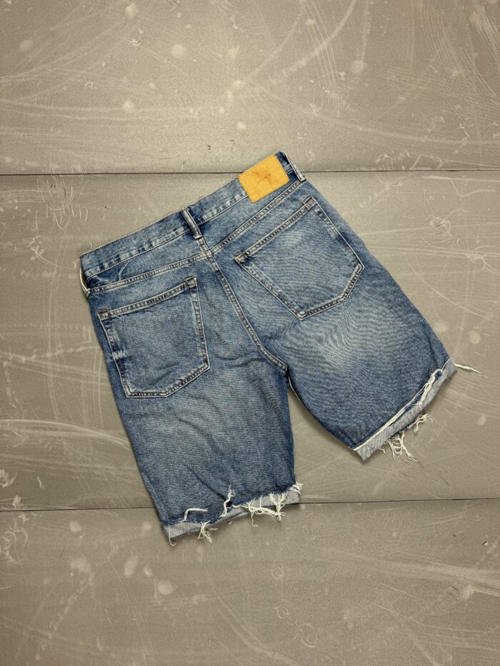 H&M distressed denim szorty jeansowe (M/L) - obrazek 3