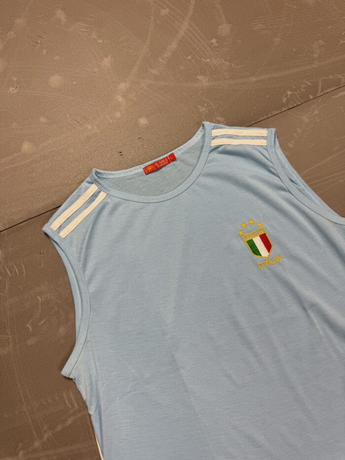 Vintage Italia babyblue tank top koszulka (M/L) - obrazek 2