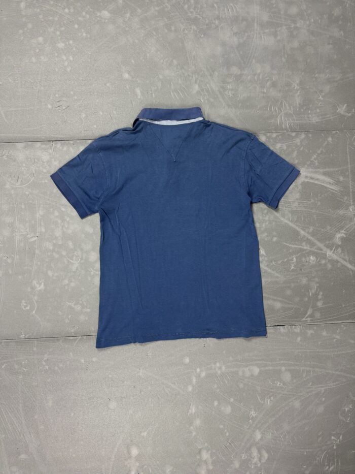 Tommy Hilfiger navy polo T-shirt (M) - obrazek 2