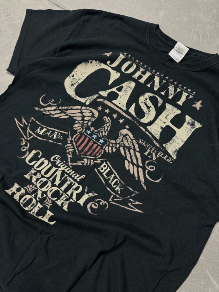 Vintage Johnny Cash T-shirt y2k (L) - obrazek 3