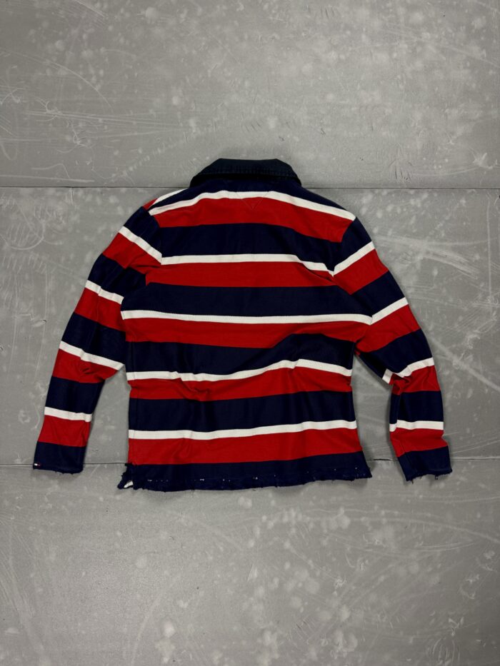 Tommy Hilfiger distressed custom polo longsleeve (M/L) - obrazek 2