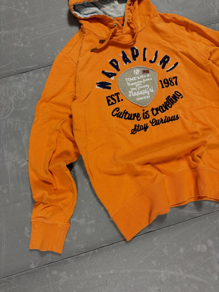 Vintage Napapijri hoodie z haftem 90s (M/L) - obrazek 3