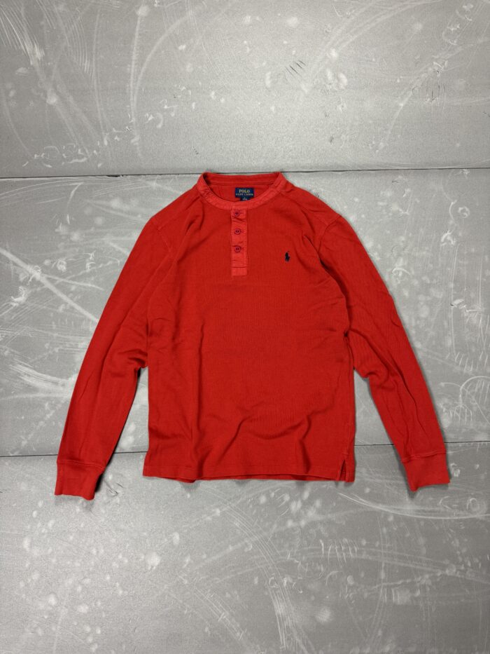 Ralph Lauren longsleeve T-shirt z haftem na guziczki (L)