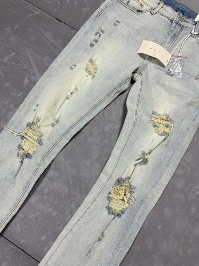 MNML distressed denim spodnie jeasnowe (32) - obrazek 4