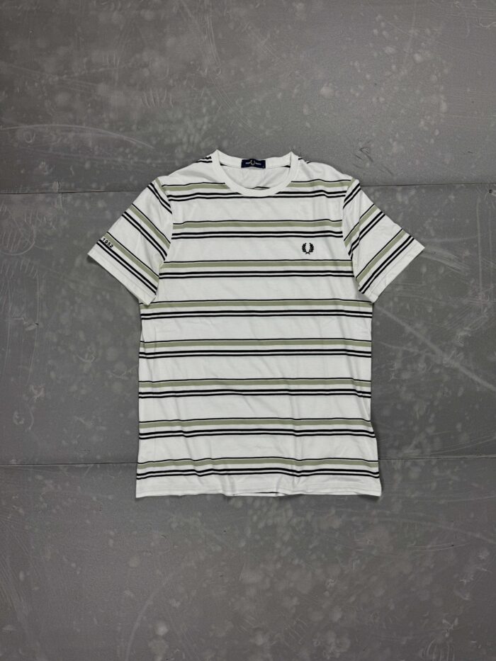 Vintage Fred Perry T-shirt w paski (L)