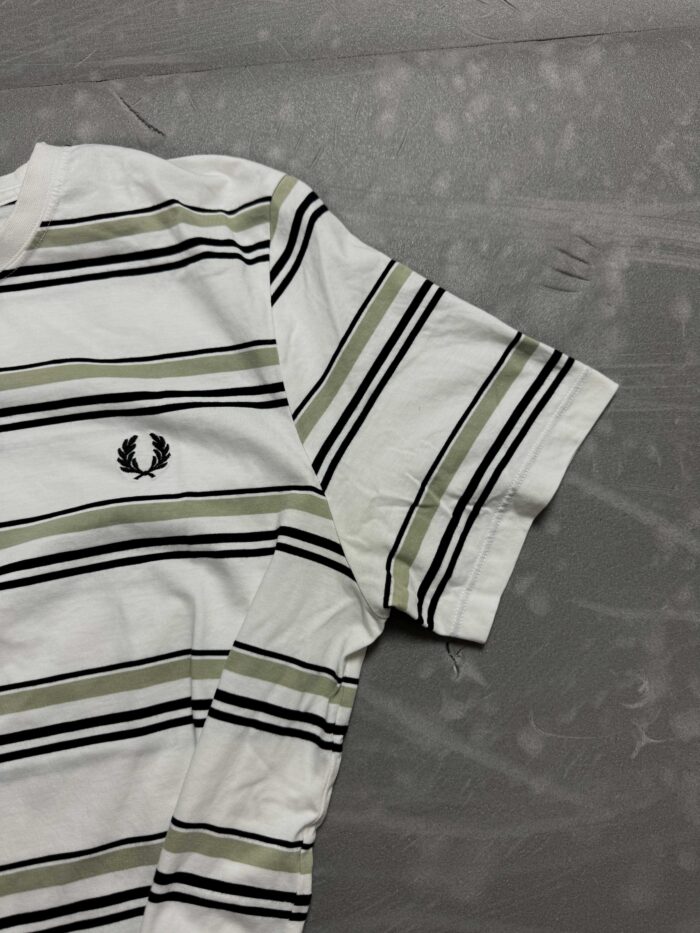 Vintage Fred Perry T-shirt w paski (L) - obrazek 5