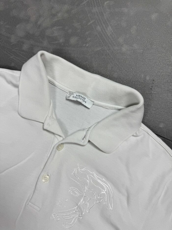 Versace polo T-shirt z dużym haftem (S/M) - obrazek 3