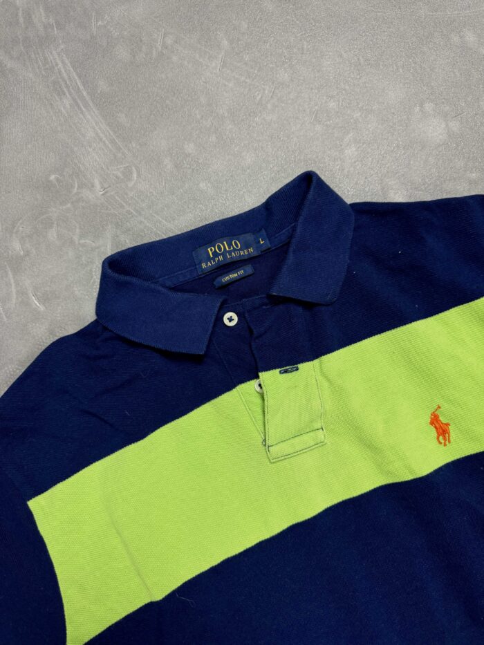 Vintage Ralph Lauren polo T-shirt w paski y2k (M/L) - obrazek 3