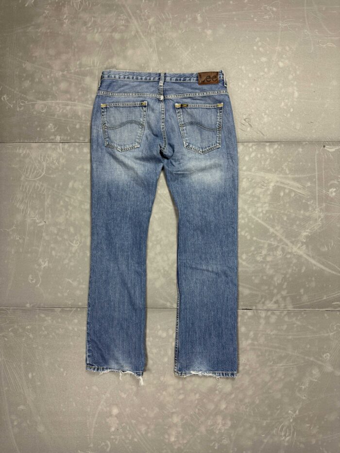 Vintage Lee spodnie jeansowe denim washed distressed y2k (33x32) - obrazek 2