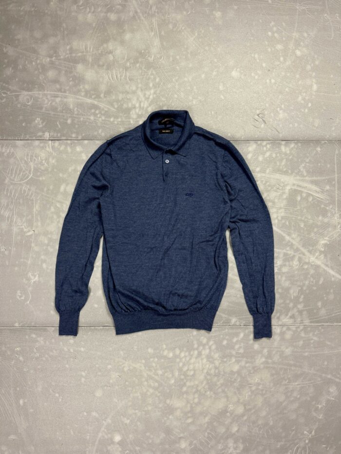 Jaeger polo longsleeve wełna merino (M)