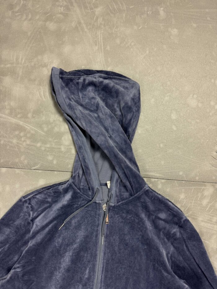 Vintage y2k zip hoodie bluza zamszowa (M) - obrazek 4