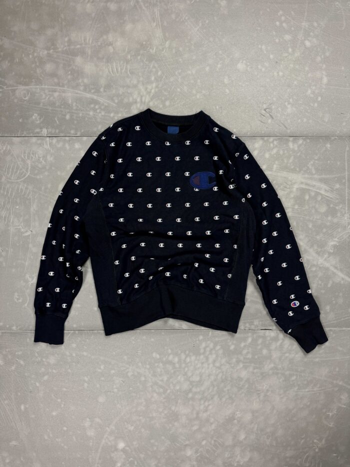 Champion Reverse Weave multilogo print crewneck bluza (M/L)