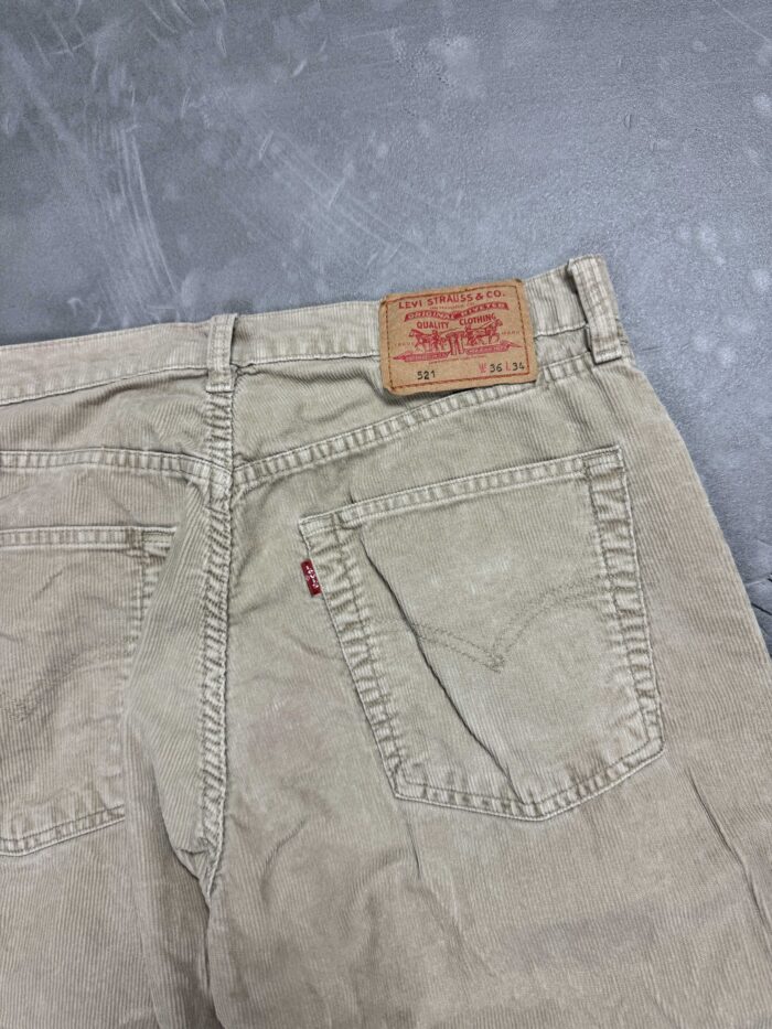 Levi's 521 spodnie jeansowe sztruksowe vintage (36x34) - obrazek 5