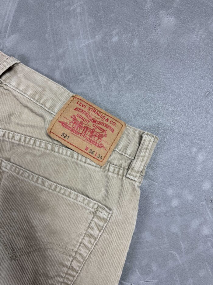 Levi's 521 spodnie jeansowe sztruksowe vintage (36x34) - obrazek 4